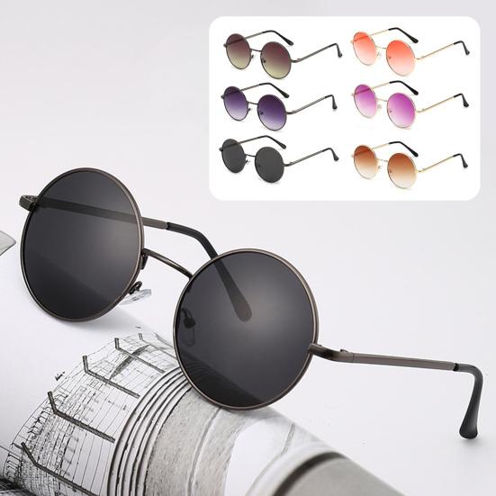 Retro Small Round Sunglasses for Men Women Polarized Circle Sun Glasses UV385 Protection Shades for Beach Vacation