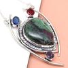 Ruby Zoisite Gemstone Mother's Day Handmade Silver Jewelry Necklace 20 in