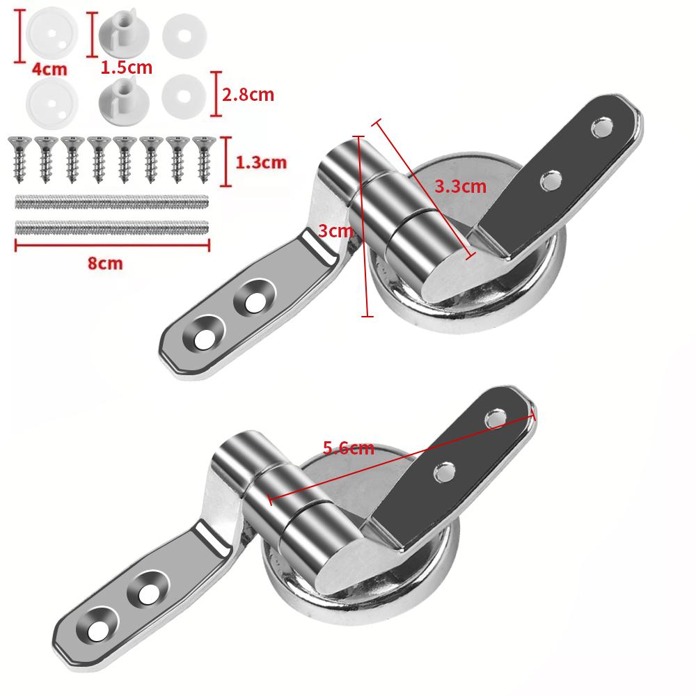 Toilet Lid Hinges WC Hinge Premium Universal Durable with Bolts Screw Fittings Toilet Replacement Part for Flush Toilet Cover