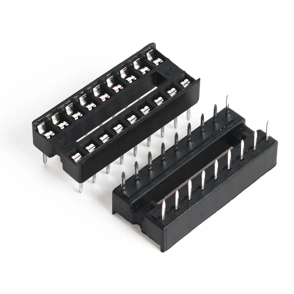 10PCS IC Sockets 6Pin 8Pin 14Pin 16Pin 18Pin 20Pin 24Pin 28Pin DIP Socket Chips Base DIP IC Sockets Adaptor