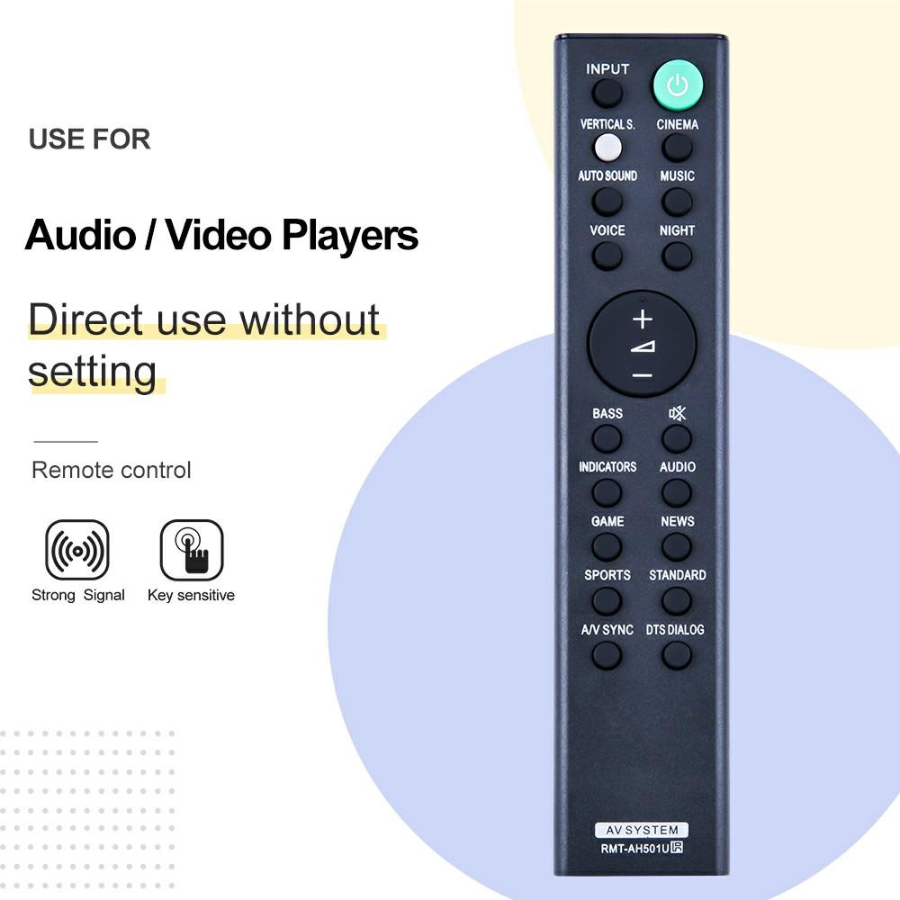 RMT-AH501U For Sony Soundbar Remote Control Battery Operated Infrared Replacement Controller