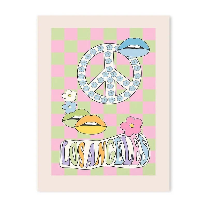 Винтажный художественный принт плакат модная галерейная стена эклектичный богемный пастельный эстетический холст живопись спальня декоративное настенное искусство