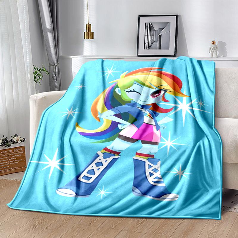 Rainbow Dash Flannel Blanket Soft Warm All-Season Throw, Design for Camping, Car Travel, Hiking Sofa, Bed, Office Perfect Gift for Parties