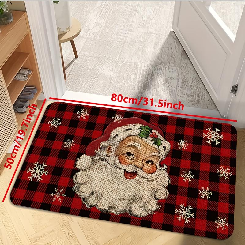 Рождественский коврик с принтом, противоскользящий пятностойкий кухонный коврик для гостиной, спальни, кухни, офиса