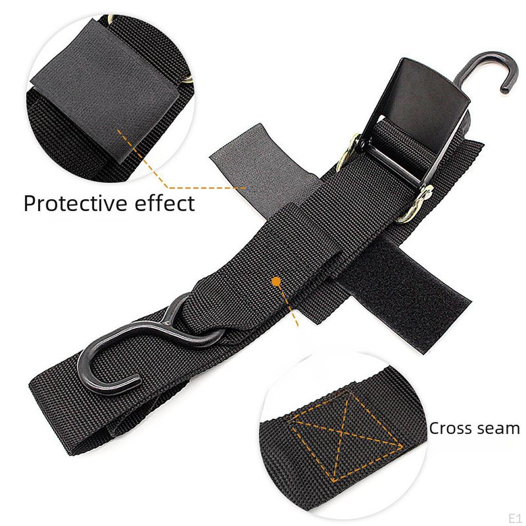 2 шт. ремни для транца лодочного прицепа с крючками, вспомогательный ремень, прочная конструкция, легко