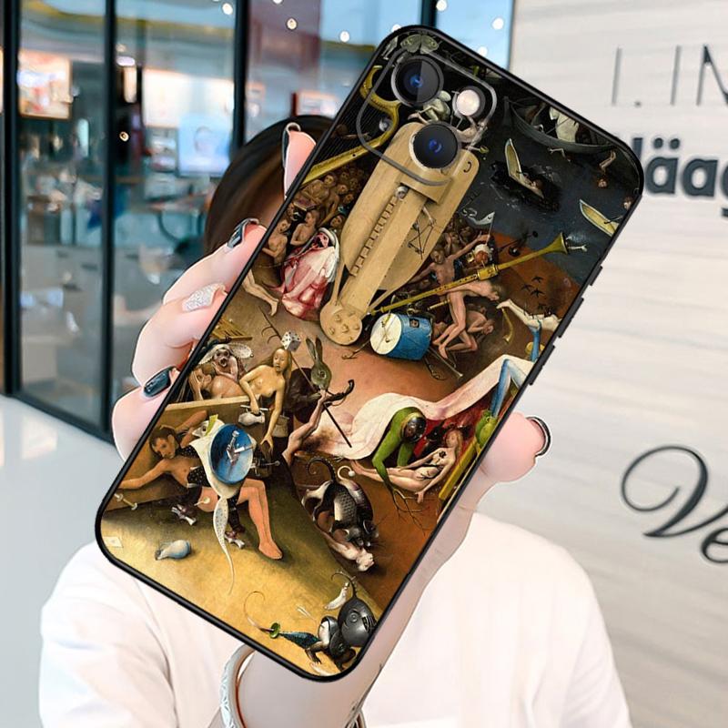 Hieronymus Bosch Art Painting Bumper Phone Case For iPhone 11 12 13 14 15 16 Pro X XR XS Max Plus Back Cover
