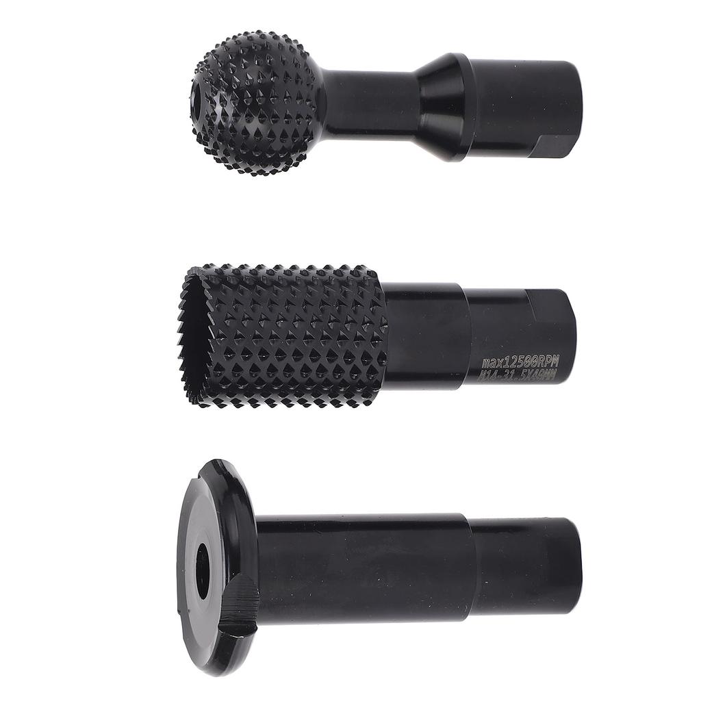 3Pcs Rotary Burr Set M14 Rotary File Wood Carving Burrs for 115 125 Type Angle Grinder