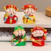 Resin Chinese New Year Figurines Chinese God New Year Mascot Doll  Office