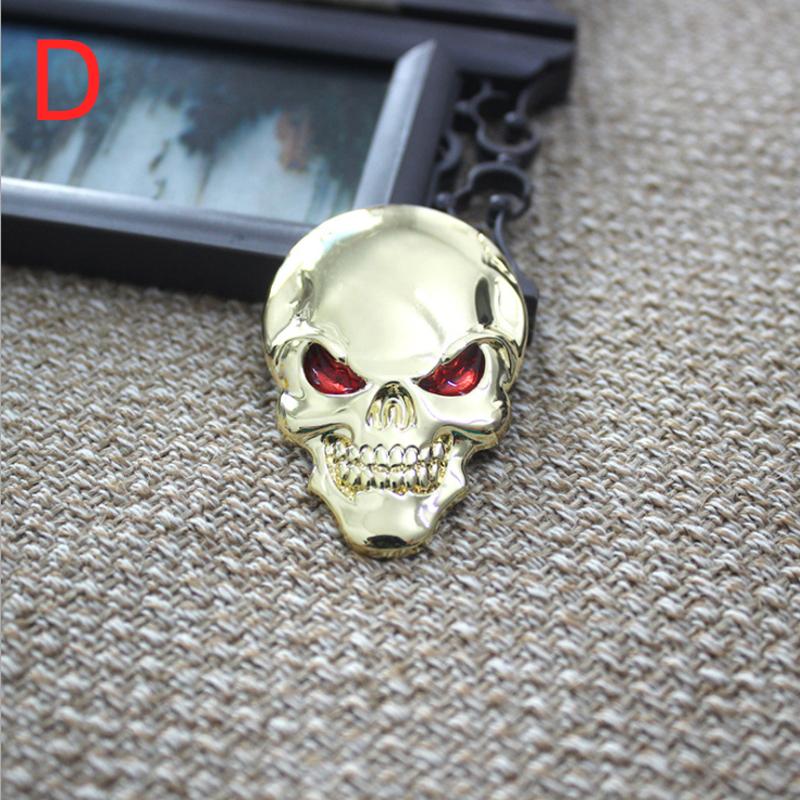 1 шт. модный 3D череп из сплава цинка, металлическая автомобильная наклейка для автомобиля, логотип, череп, эмблема, значок, наклейки для стайлинга автомобиля