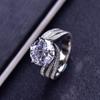 Real Mossanite D Color Classic 6 Claw 5 Carat Luxury Marriage Engagement Rings