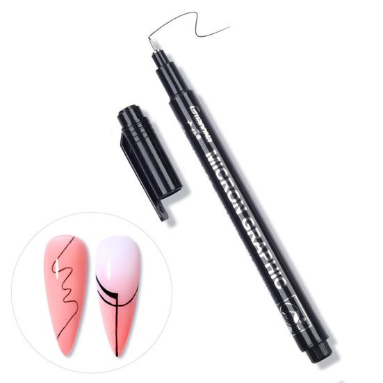 Ручка для рисования линий. Безопасные ингредиенты. Быстросохнущий микронаконечник. Дизайн. Ручка для дизайна ногтей.