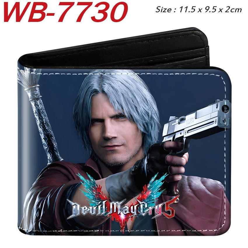 Devil May Cry Wallet Short Bifold Colorful Print Anime Game Card Holder Coin Pocket Collectible Gift 1pcs
