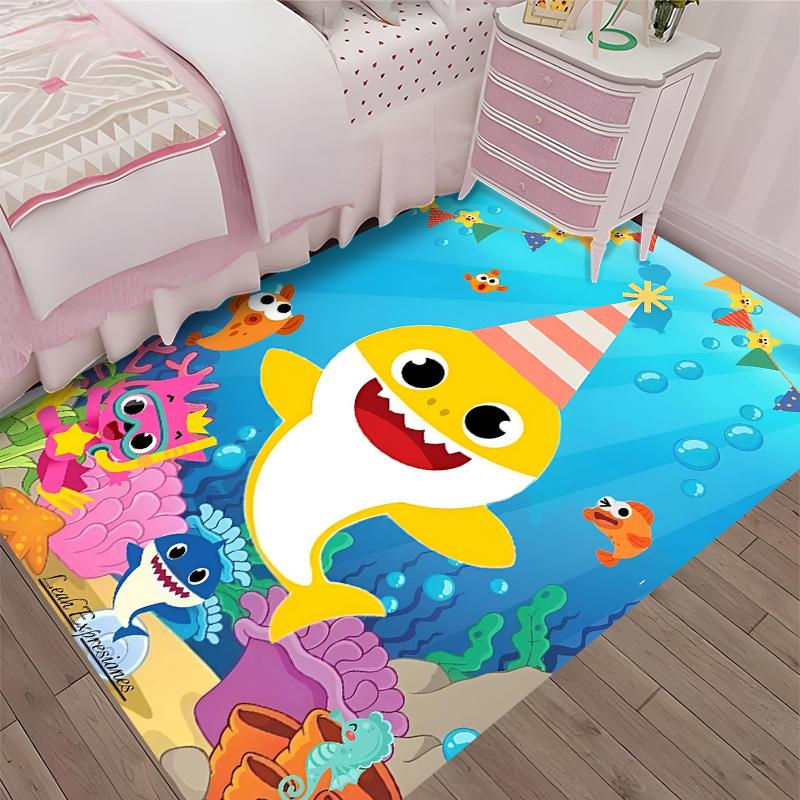 Shark Printed Carpet, Rug for Office Chair Living Room Bedroom Kitchen Room Decor Gifts.