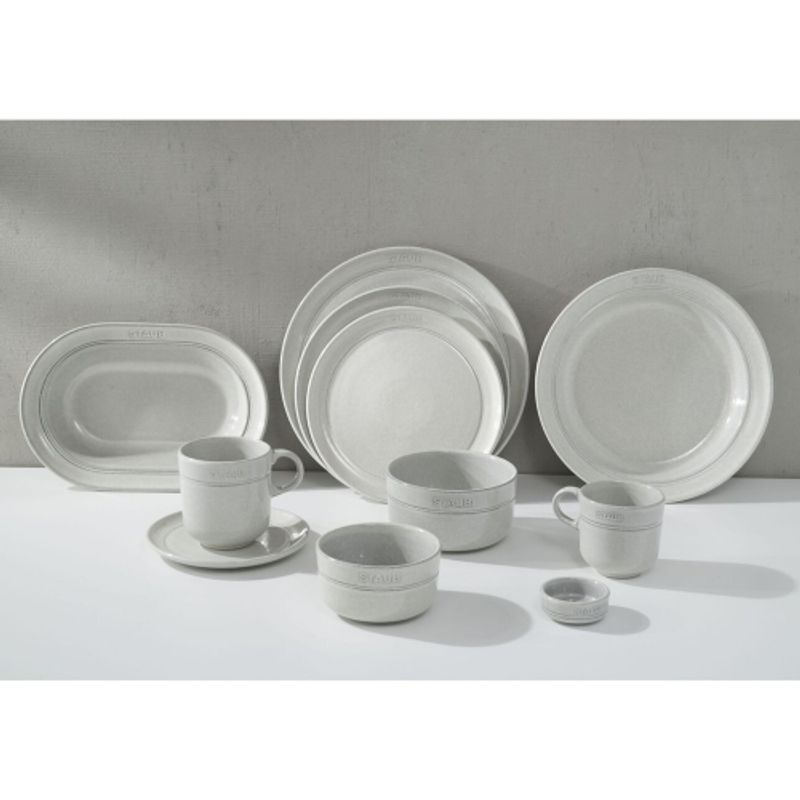 Staub DINING LINE Ceramic Plate Flat 20cm (White Truffle)