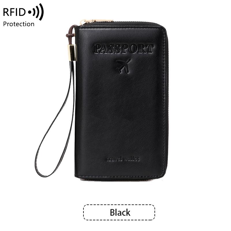 Минималистичный ретро-паспортный чехол RFID, многофункциональный держатель для удостоверения личности, банковской карты, паспорта, высококачественные дорожные аксессуары из искусственной кожи