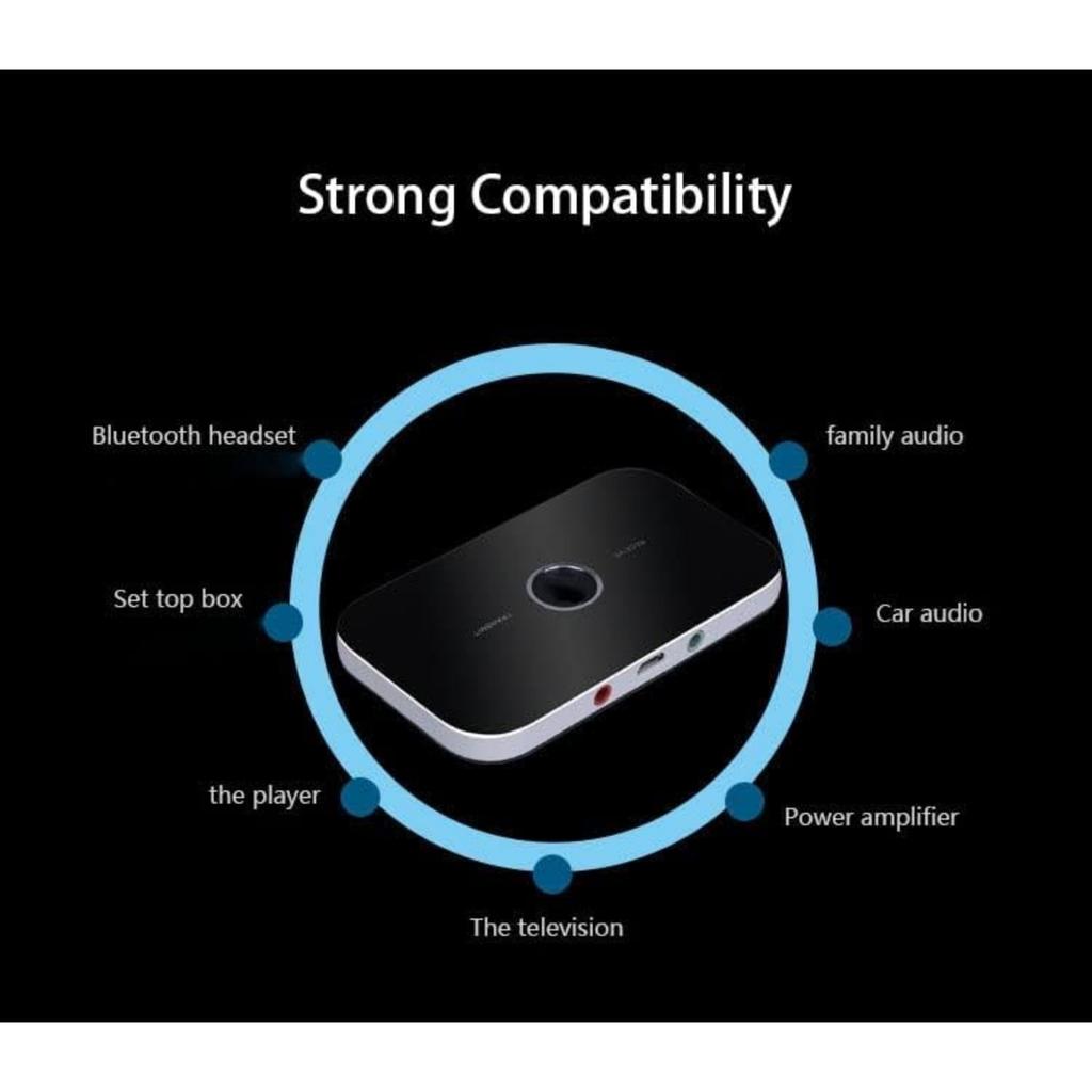 Адаптер AUX Bluetooth 5.0, приемник-передатчик для телевизора, аудиоадаптер 2 в 1 с разъемом Aux 3,5 мм RCA, низкая задержка и высокое разрешение для телевизора, ПК, наушников, автомобиля