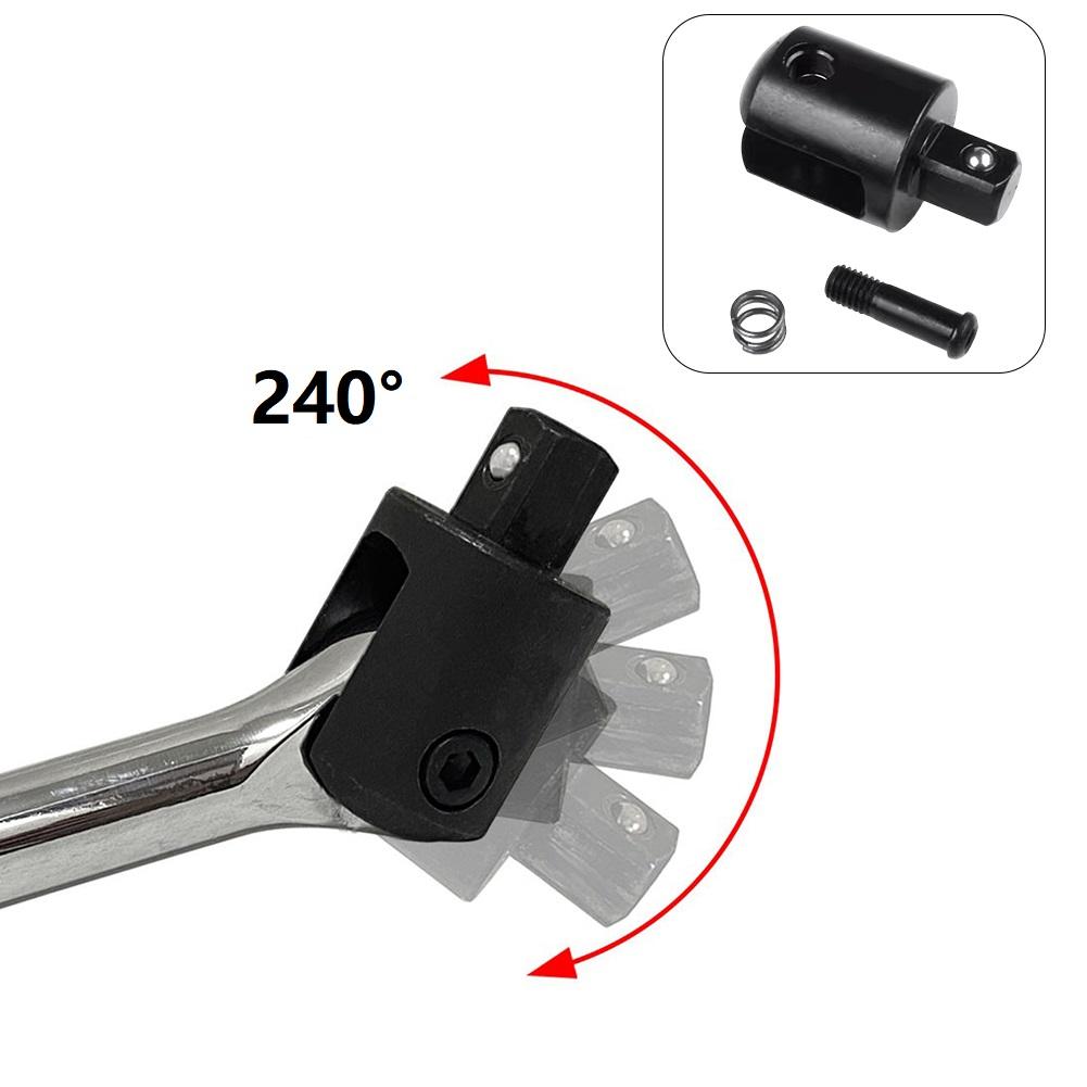 Socket Wrench Replace Head Heavy-Duty Socket Wrench Adapter 240 Degree Turn 1/2 Adapter For Car Repair DIY Socket Wrench Adapter