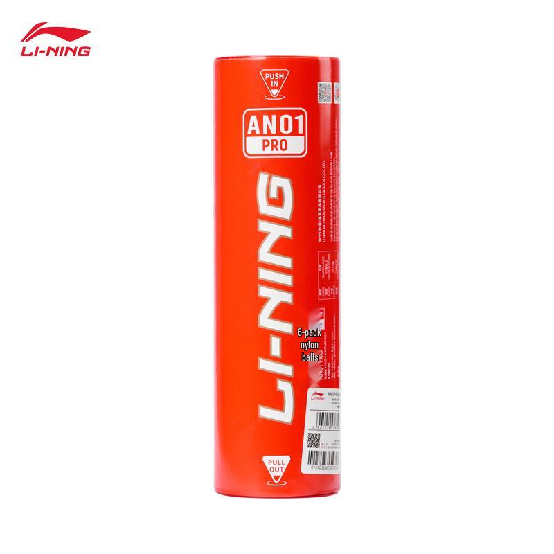 Li-Ning AN01 PRO Mid-Speed Nylon Badminton Shuttlecocks (6-Pack)