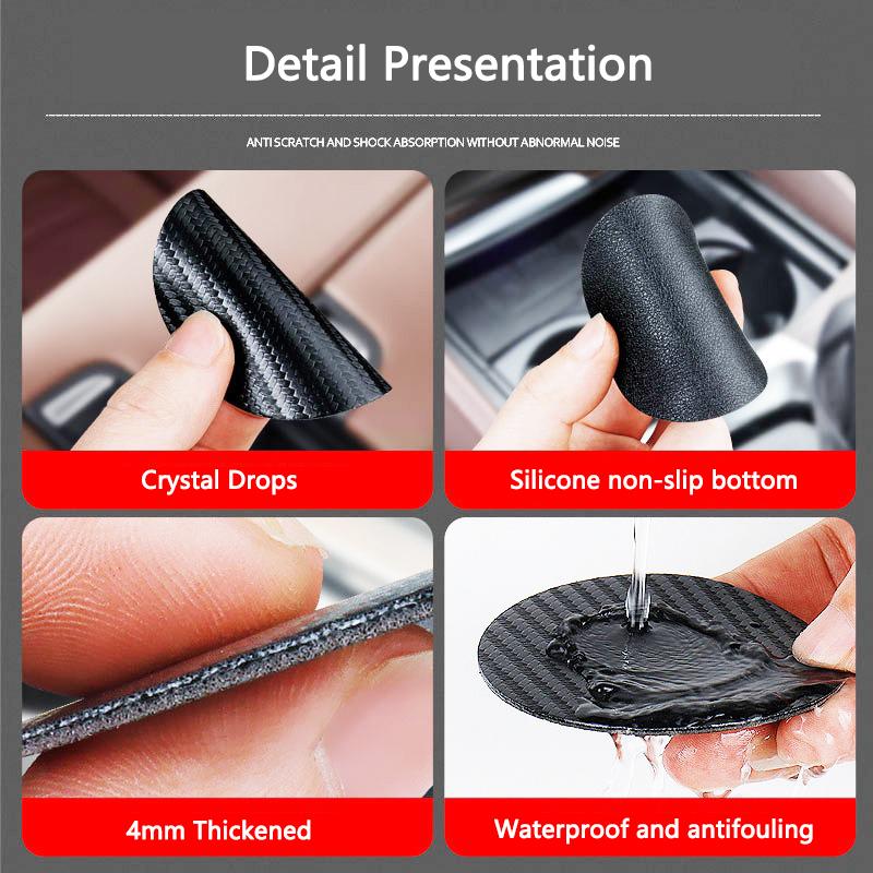 2PCS Car Interior Coaster Pad Water Cup Slots Non-Slip Mat For Volvo XC60 XC90 V40 V60 V50 V90 C40 XC40 V70 XC70 C30 Accessories