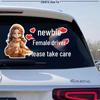 New Female Driver Reflective Rear Windshield Waterproof Warning Sticker