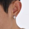Cross Hoop Earrings for Men Boys,Hip Hop Big Zircon Huggies Earrings,Cool Rap Trendy Jewelry Gifts
