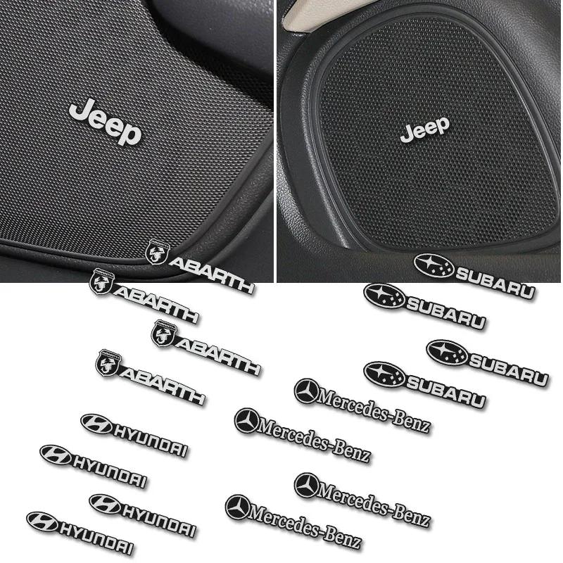 10Pcs Jeep Car 3D Audio Stereo Speaker Badge Sticker Decal Accessories For Jeep Renegade Compass Grand Cherokee Wrangler Patriot AKR1