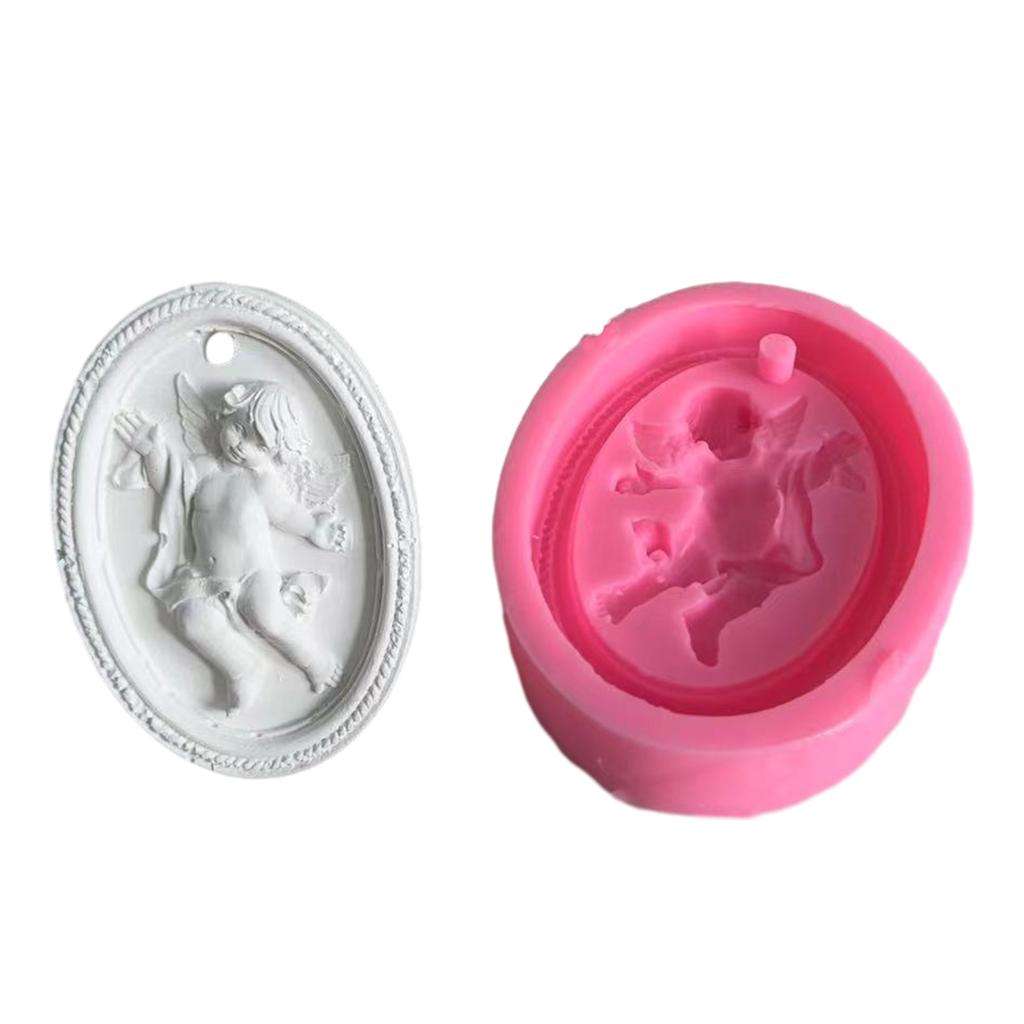 Формы для украшений в виде ангелов Простые в использовании силиконовые формы для литья Формы для подвесок в виде ангелов Восковая силиконовая форма для мыла Автомобильные подвески