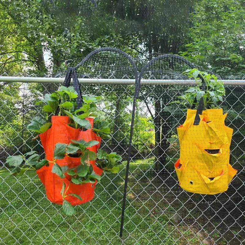 Клубничная подвесная сумка-горшок для трав, легкое садовое хранилище, контейнер для ухода за растениями и их демонстрации - Экологичная сумка для выращивания