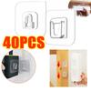 Double Sided Adhesive Wall Hooks Hanger Strong Transparent Suction Cup Storage Socket Hooks Bathroom Kitchen Bedroom Hook Kit