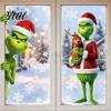 Static Cling Window Decals 2Pcs Christmas Sticker Decorations, Winter Clings, Reusable Snowflake Decorations for Windows Seasonal Glass Stickers with