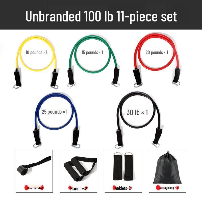 11-Piece Resistance Bands Set: Chest & Shoulder Exercise, Muscle Toning, Weight Loss, Stretching Equipment