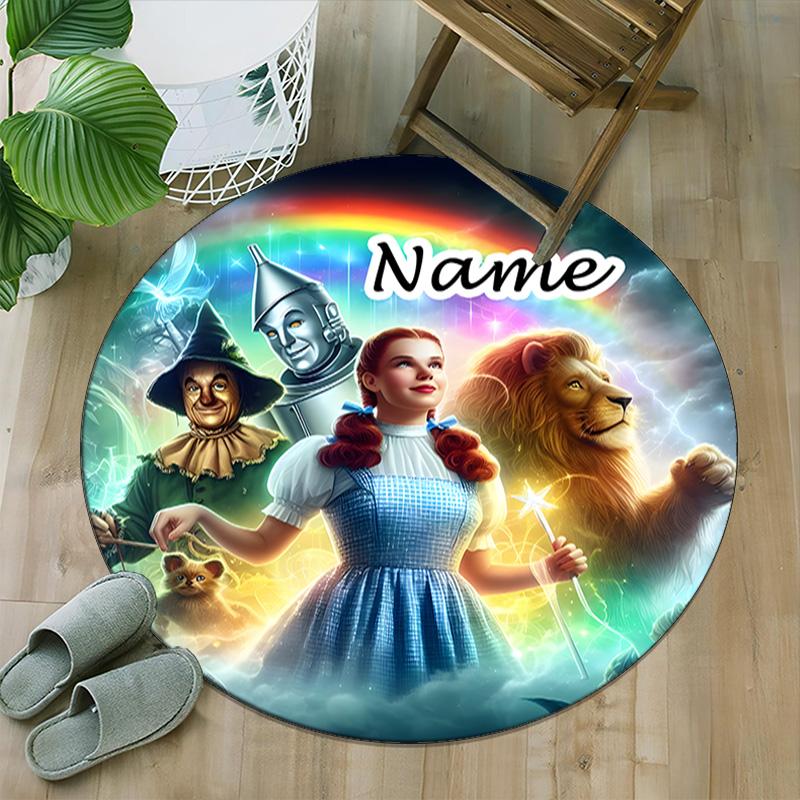 Customizable W-Wizard Round Non-Slip Carpet - Ideal for Garden, Picnic, Office, Perfect for Decoration, Suitable For All Seasons