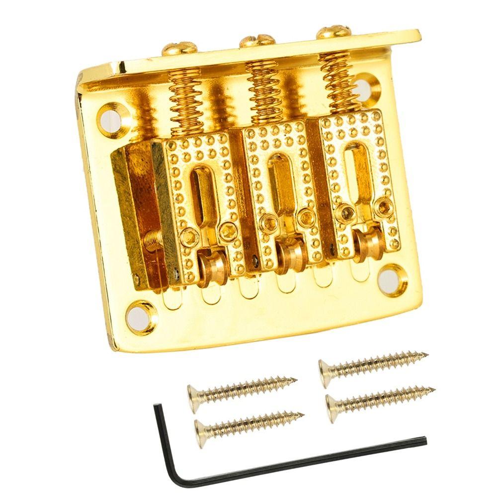3 String Bridge Replacement Parts Zinc Alloy 3 String Guitar Bridge 3 String Tailpiece Bridge