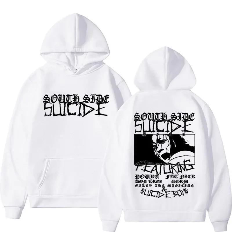 Худи Suicideboys для мужчин и женщин Одежда Мода Хип-хоп Свитшоты Винтажные Харадзюку Худи-пуловеры Уличная одежда