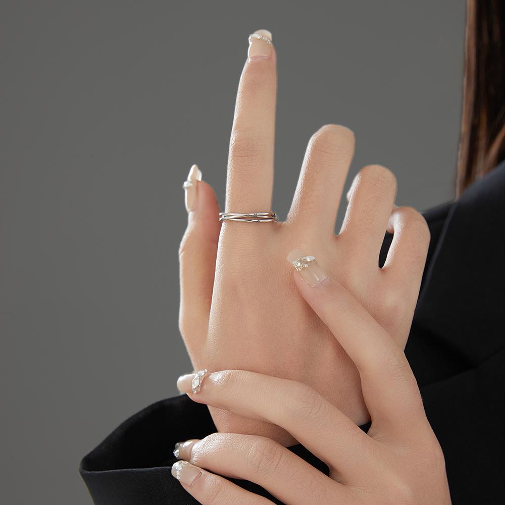 Ювелирные изделия по индивидуальному заказу, наборы колец на 3 пальца для женщин, свадебное обручальное кольцо из нержавеющей стали, персонализированная оптовая продажа