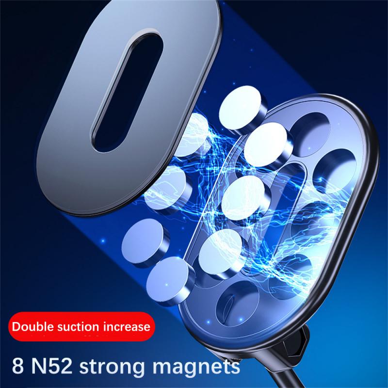 Магнитный автомобильный держатель для телефона из цинкового сплава, складной телескопический, вращающийся под разными углами, плавающий экран, навигация, кронштейн для телефона