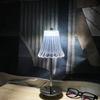 Хрустальная настольная лампа, 3 цвета с регулируемой яркостью, светодиодная романтическая алмазная хрустальная лампа, аккумуляторная сенсорная лампа, беспроводная для украшения дома