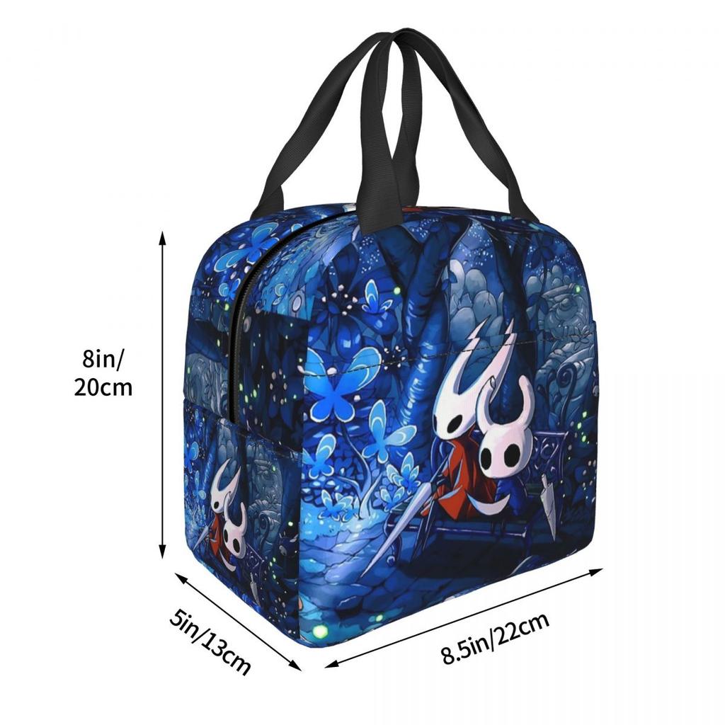 Hollow Knight Insulated Lunch Bag for Women Children Portable Food Boxes Thermal Lunch Box Tote