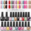 20pcs Nail Kit Nail Art Soak Off Gel Nail Polish Set Semi Permanent Gel Hybrid Varnish Base Top Matte Coat For Manicure