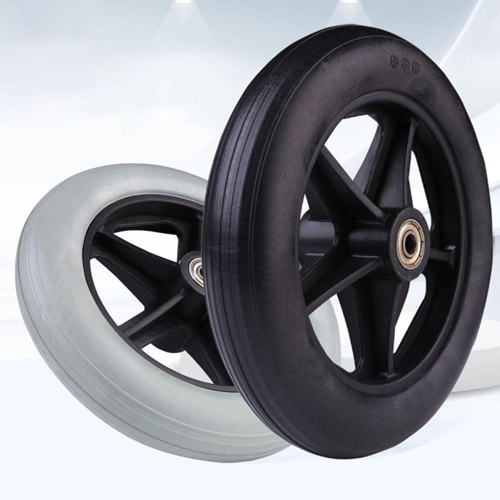 Rubber Shopping Cart Wheels 6/7/8Inch Wheelchair Front Castor Universal Solid Tire Wheel
