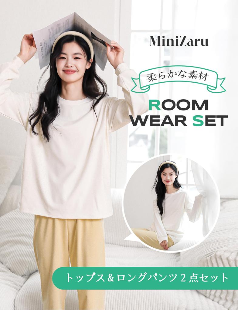 MiniZaru Loungewear Pajamas Long Warm and Cute for and Winter Women's Set, Sleeve, Spring, Autumn,