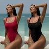 Женские купальники Сексуальные однотонные завязывающиеся сзади цельные купальники бикини пляжная одежда купальные костюмы
