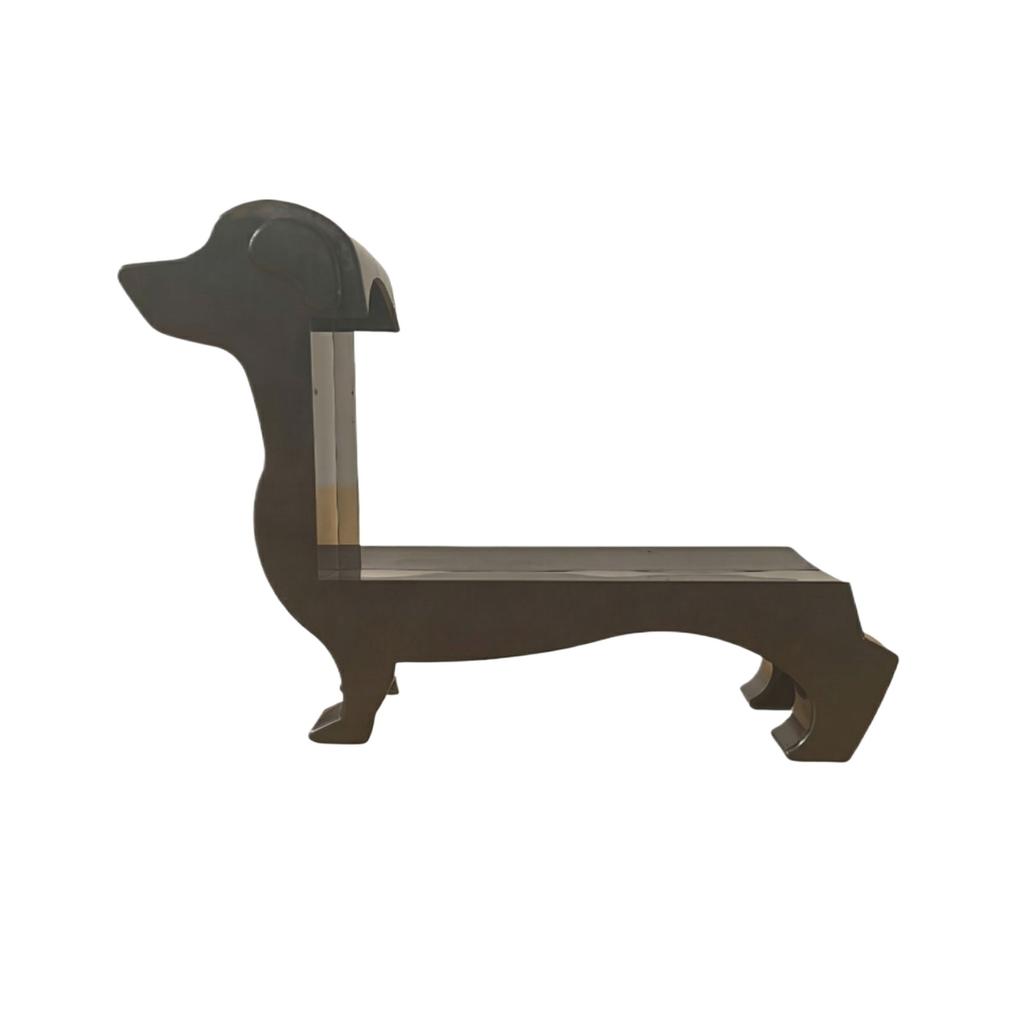 Creative Dachshund Dog Shaped Wine Bottle Holder Stand Decorative Resin Sculpture for Home Bar Kitchen Display