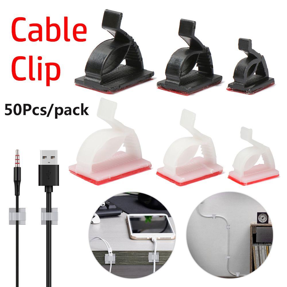 Organizer Clamp Fastener Self-adhesive Cable Clip Buckle Line Fixer Holder Wire Management