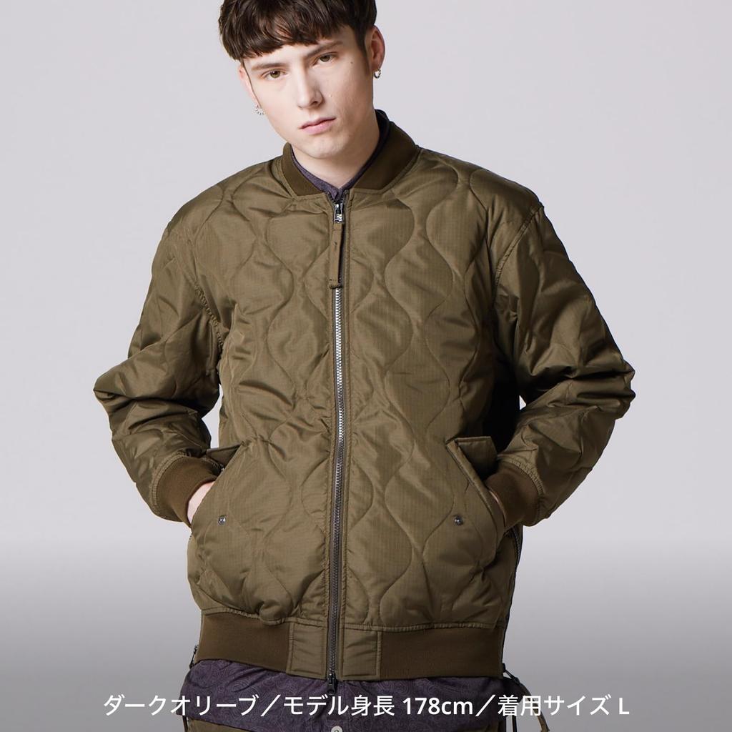 Taion Unisex Military Down Jacket Dark Size M MA-1 111M1ML-1 Olive,