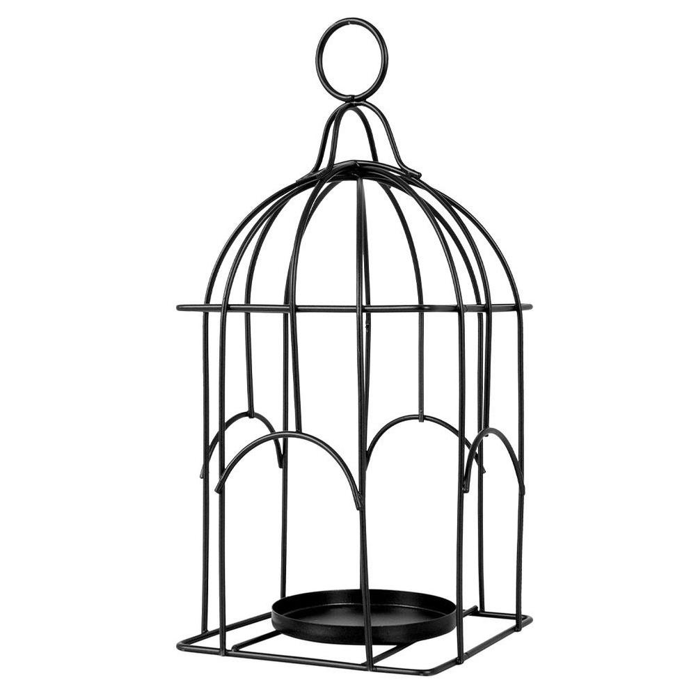 Black Metal Lantern Home Styling Collection 25cm