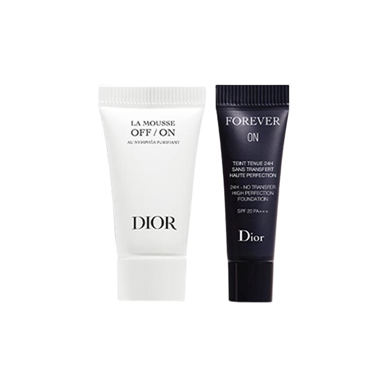 Dior Набор пробников: Очищающее средство для фиксации тональной основы + Стойкий консилер без швов, корректирующий тон кожи + Очищающее средство с кувшинкой 5 мл + Стойкий жидкий консилер 2,7 мл