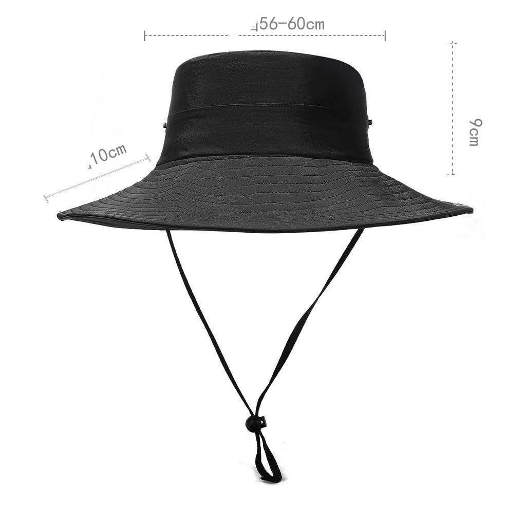 Plain Quick-Dry Fisherman Hat Outdoor Mountaineering Hat Travel Sun Protection Hat Summer Sunshade Hat Large Brim Sun Hat Cross-