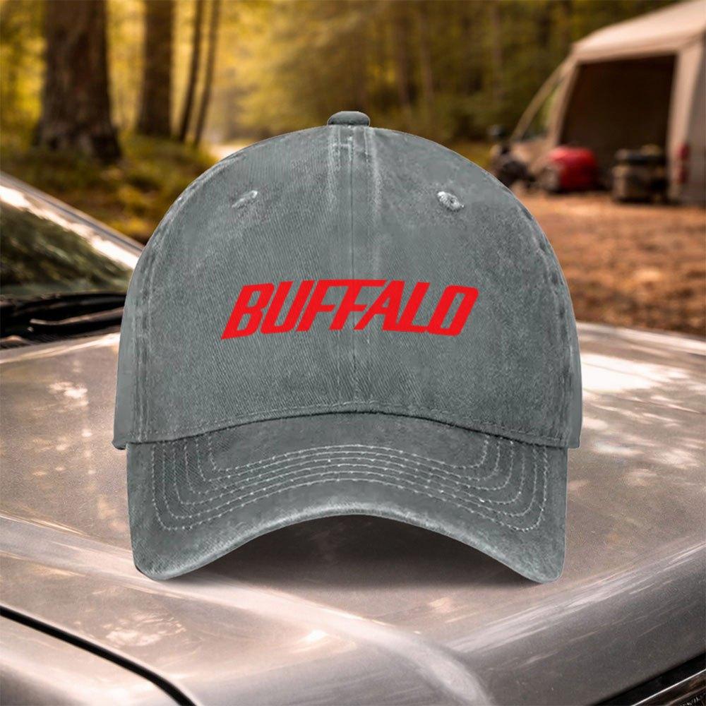 Buffalo Style Vintage Washed Adjustable Baseball Cap for Weddings Parties Festivals Bachelorette Birthday Cycling