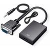 VGA To HDMI Adapter Converter with 3.5MM Audio Jack Full HD 1080P for Connecting Monitor PC Laptop Desktop HDTV Projector DVD